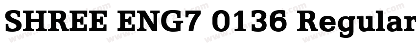 SHREE ENG7 0136 Regular字体转换